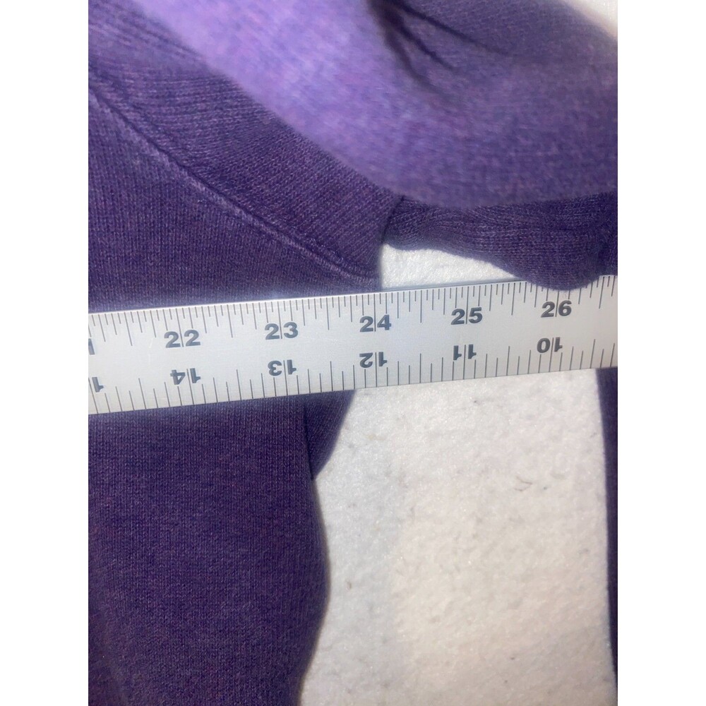 Polo Ralph Lauren Sweater Mens Medium Purple 1/4 Zip Mock Neck Pullover Pony L - Picture 6 of 7